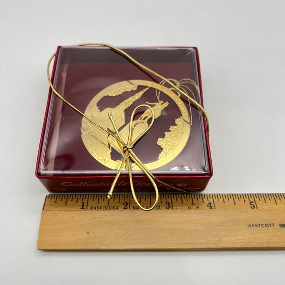 BOSTON Old North Church Ornament by Collectible Treasures 24k Gold Finish NIB - Picture 8 of 8